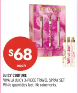 Shoppers Drug Mart JUICY COUTURE VIVA LA JUICY 3-PIECE TRAVEL SPRAY SET offer
