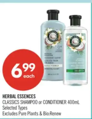 Shoppers Drug Mart HERBAL ESSENCES CLASSICS SHAMPOO or CONDITIONER offer