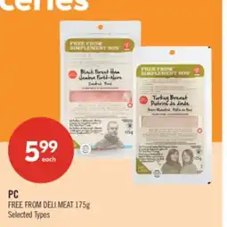 Shoppers Drug Mart PC FREE FROM DELI MEAT offer