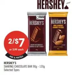 Shoppers Drug Mart HERSHEY'S SHARING CHOCOLATE BAR offer