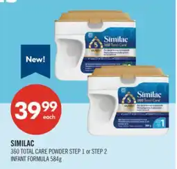 Shoppers Drug Mart SIMILAC 360 TOTAL CARE POWDER STEP 1 or STEP 2 INFANT FORMULA offer