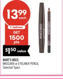 Shoppers Drug Mart BURT'S BEES MASCARA or EYELINER PENCIL offer