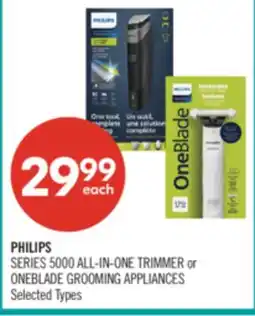 Shoppers Drug Mart PHILIPS SERIES 5000 ALL-IN-ONE TRIMMER or ONEBLADE GROOMING APPLIANCES offer