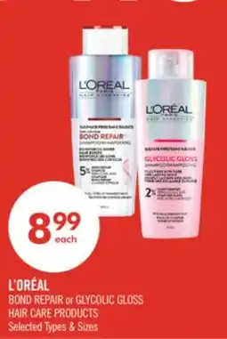 Shoppers Drug Mart L'ORÉAL BOND REPAIR or GLYCOLIC GLOSS HAIR CARE PRODUCTS offer