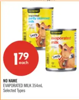 Shoppers Drug Mart NO NAME EVAPORATED MILK offer