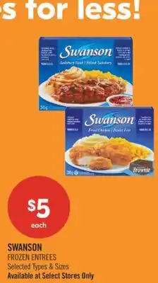 Shoppers Drug Mart SWANSON FROZEN ENTREES offer
