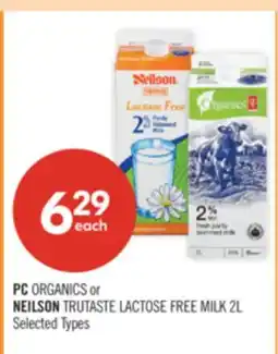 Shoppers Drug Mart PC ORGANICS or NEILSON TRUTASTE LACTOSE FREE MILK offer