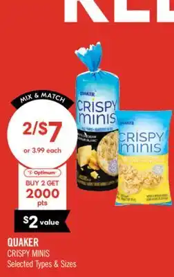 Shoppers Drug Mart QUAKER CRISPY MINIS offer