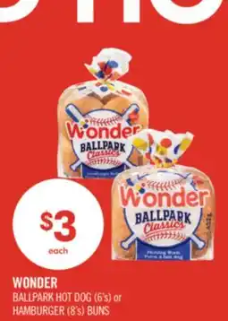 Shoppers Drug Mart WONDER BALLPARK HOT DOG (6's) or HAMBURGER (8's) BUNS offer