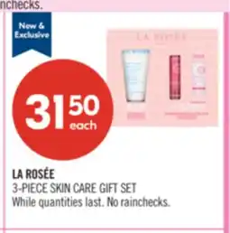 Shoppers Drug Mart LA ROSÉE 3-PIECE SKIN CARE GIFT SET offer