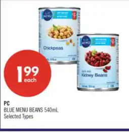 Shoppers Drug Mart PC BLUE MENU BEANS offer