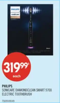 Shoppers Drug Mart PHILIPS SONICARE DIAMONDCLEAN SMART 9700 ELECTRIC TOOTHBRUSH offer