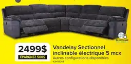 Leon's Vandelay Sectionnel inclinable électrique à double inclinaison 5 mcx – bleu offer