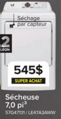 Leon's L2 Sécheuse électrique 7,0 pi³ blanc LE47A3AWW offer