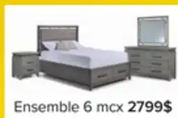 Leon's Chelsea Chambre à coucher avec rangement 6 mcx grand - gris offer