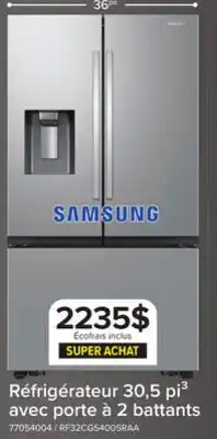 Leon's Samsung Réfrigérateur 31 pi³ de 36 po avec porte à 2 battants acier inoxydable - RF32CG5400SRAA offer
