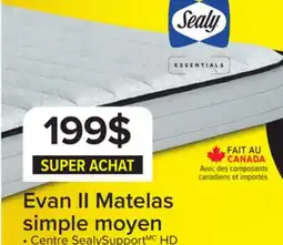 Leon's Sealy Essentials Evan II moyen Matelas simple offer