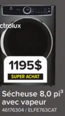 Leon's Electrolux Sécheuse électrique 8,0 pi³ avec vapeur titane ELFE763CAT offer