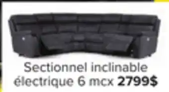 Leon's Haven Sectionnel inclinable électrique 6 mcx à double inclinaison - gris offer