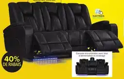 Leon's San Antonio Sofa inclinable électrique à double inclinaison - gris offer