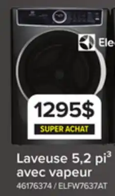 Leon's Electrolux Laveuse à chargement frontal 5,2 pi³ avec vapeur titane ELFW7637AT offer