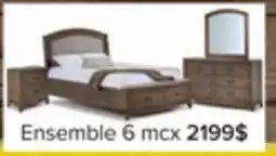 Leon's Camelot Chambre à coucher avec rangement 6 mcx grand - beige altéré offer