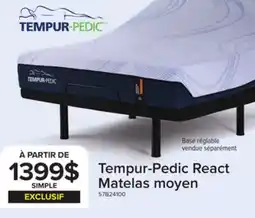 Leon's Tempur-Pedic React 2.0 moyen Matelas simple 10 po offer