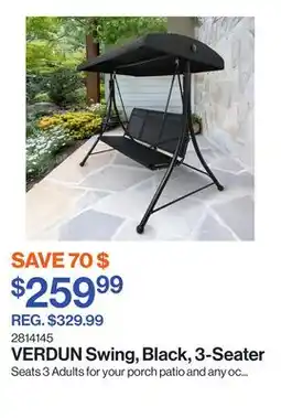 Patrick Morin VERDUN Swing, Black, 3-Seater offer