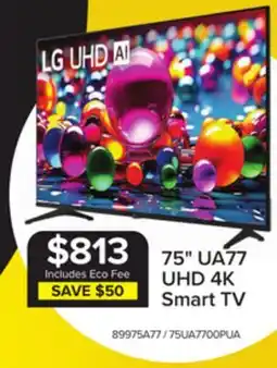 Leon's LG 75 4K Smart UHD TV - 75UA7700PUA offer