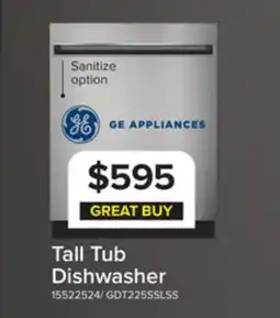 Leon's GE Appliances Tall Tub Dishwasher offer