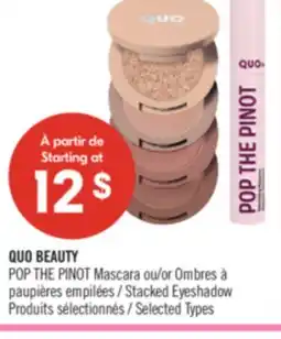 Pharmaprix QUO BEAUTY POP THE PINOT Mascara or Stacked Eyeshadow offer