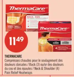 Pharmaprix THERMACARE Back (3) or Neck & Shoulder (4) Pain Relief Heatwraps offer