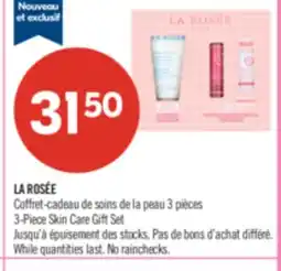 Pharmaprix LA ROSÉE 3-Piece Skin Care Gift Set offer