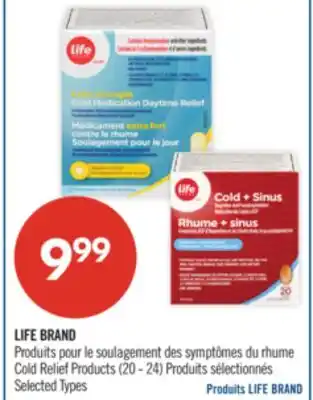 Pharmaprix LIFE BRAND Cold Relief Products offer
