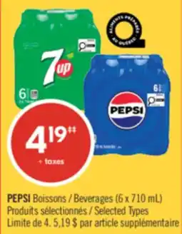 Pharmaprix PEPSI Beverages (6 x 710 mL) offer