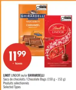 Pharmaprix LINDT LINDOR or GHIRARDELLI Chocolate Bags offer