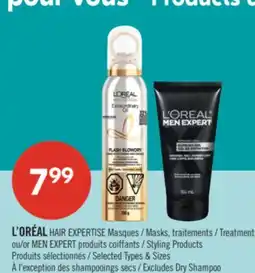 Pharmaprix L'ORÉAL HAIR EXPERTISE Masks, Treatment or MEN EXPERT Styling Products offer
