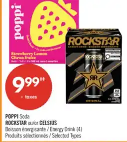 Pharmaprix POPPI Soda ROCKSTAR or CELSIUS Energy Drink (4) offer