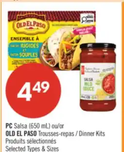 Pharmaprix PC SALSA (650 mL) or OLD EL PASO Dinner Kits offer