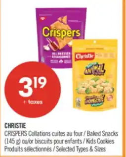 Pharmaprix CHRISTIE CRISPERS Collations Baked Snacks (145 g) or Kids Cookies offer