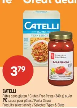 Pharmaprix CATELLI Gluten Free Pasta (340 g) or PC Pasta Sauce offer