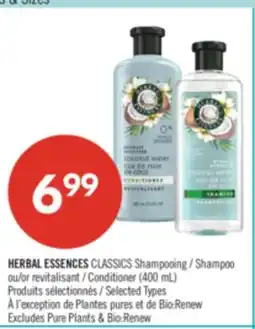 Pharmaprix HERBAL ESSENCES CLASSICS Shampoo or Conditioner offer