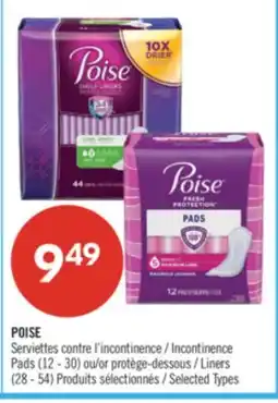Pharmaprix POISE Incontinence Pads, 12 - 30 or Liners, 28 - 54 offer
