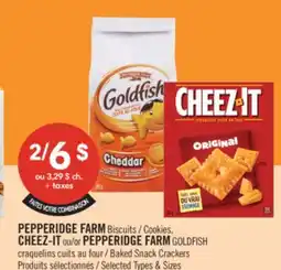 Pharmaprix PEPPERIDGE FARM Cookies CHEEZ-IT or PEPPERIDGE FARM GOLDFISH Baked Snack Crackers offer