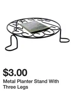 Dollarama Metal Planter Stand With Three Legs offer