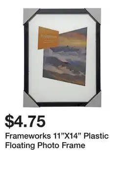 Dollarama Frameworks 11X14 Plastic Floating Photo Frame offer