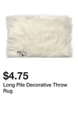 Dollarama Long Pile Decorative Throw Rug offer