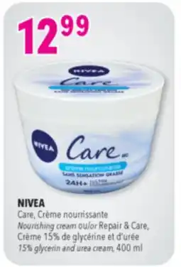 Familiprix NIVEA Nourishing Cream or Repair & Care offer
