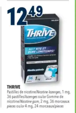 Familiprix THRIVE, Nicotine lozenges, 1 mg, 36 lozenges or Nicotine gum, 2 mg, 36 pieces or 4 mg, 24 pieces offer