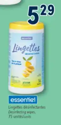 Familiprix ESSENTIEL, Desinfecting wipes, 75 units offer
